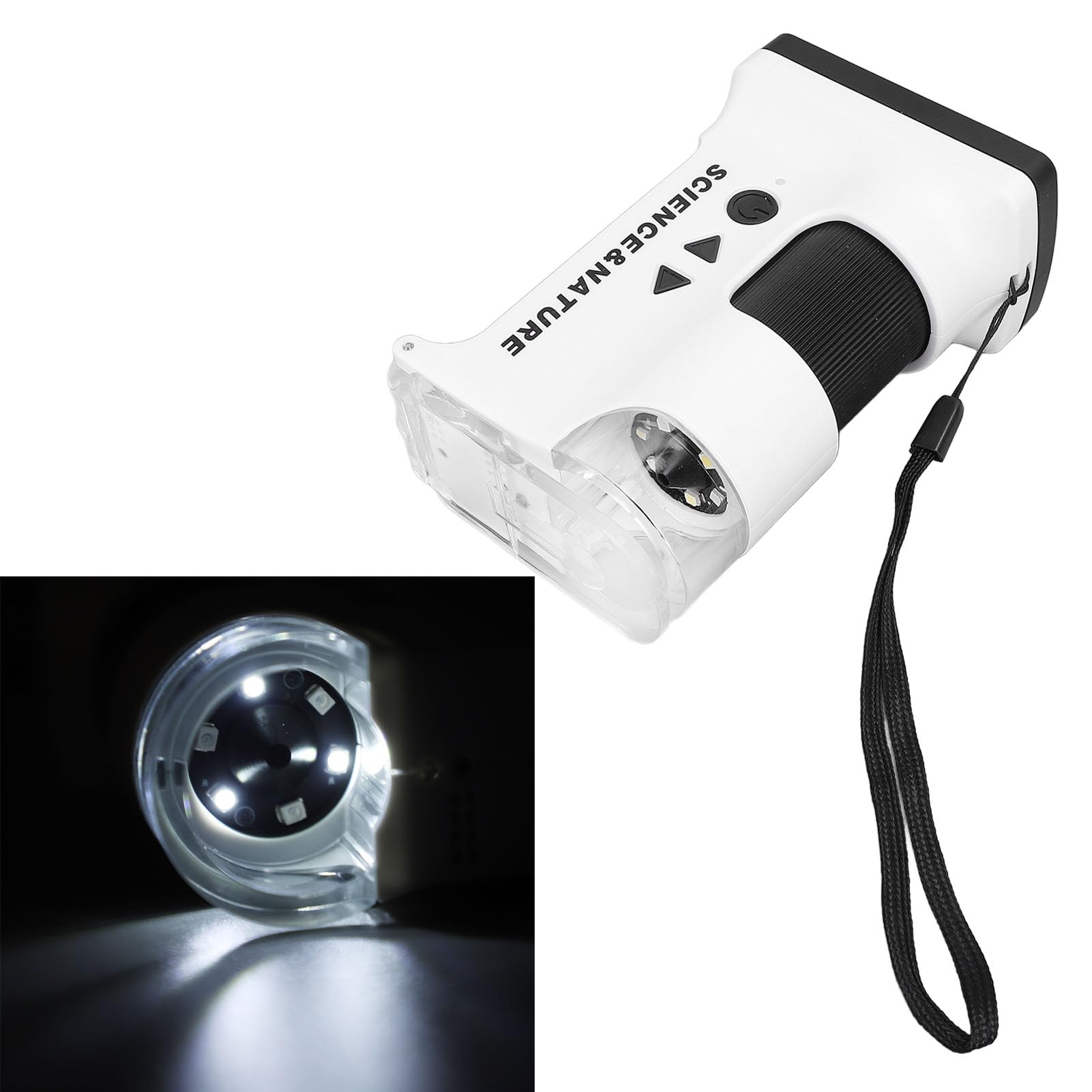 Microscopio Portátil 800X, Microscopio USB con Pantalla de 2,7 Pulgadas, Herramienta de Laboratorio de Ciencias Portátil con Luz LED, Enfoque Ajustable y Función de Vídeo Fotográfico, Ideal