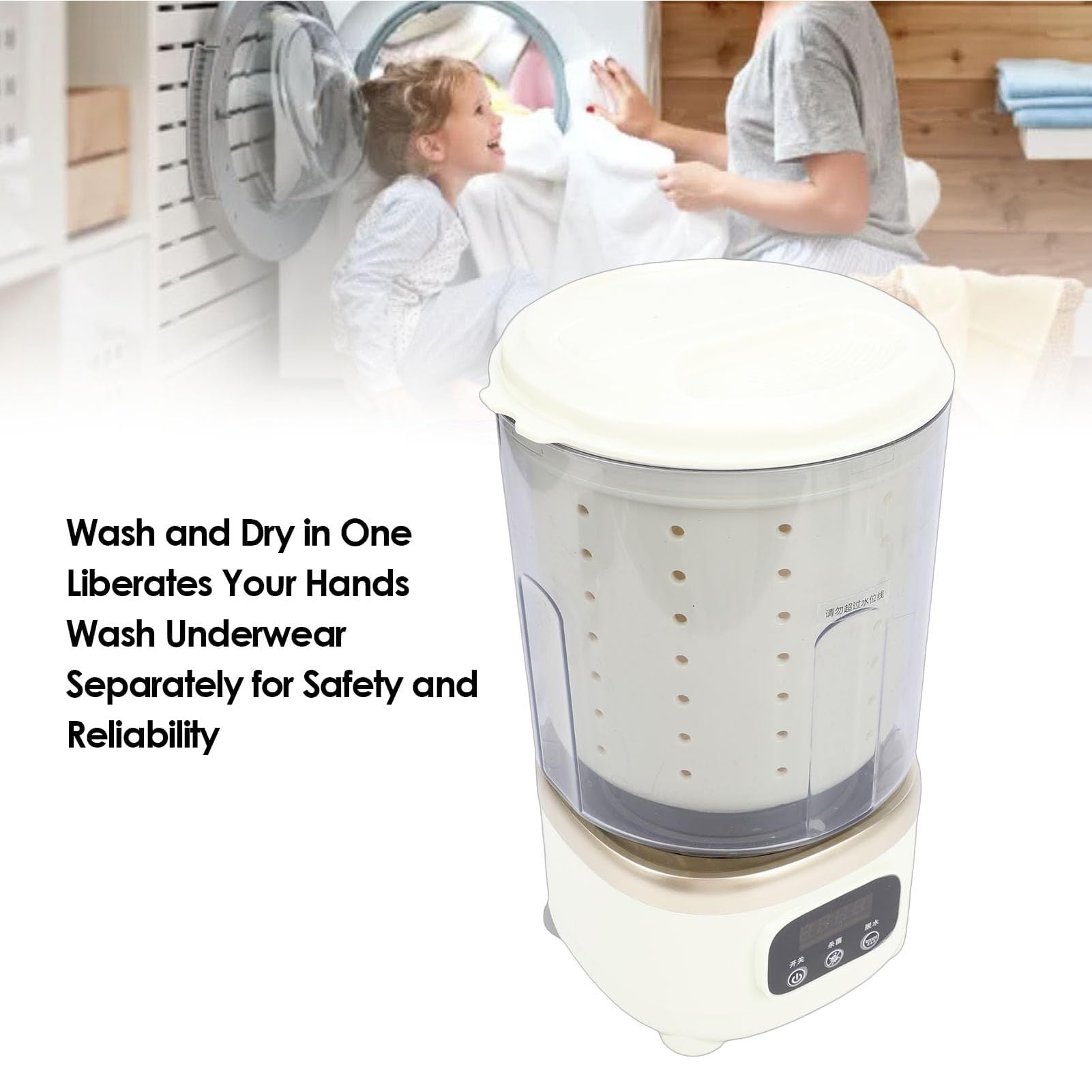 Lavatrice Piccola Lavatrice Compatta Senza Fili Portatile Lavatrice da Campeggio Washing Machine Mini Lavatrice Portatile con Centrifuga