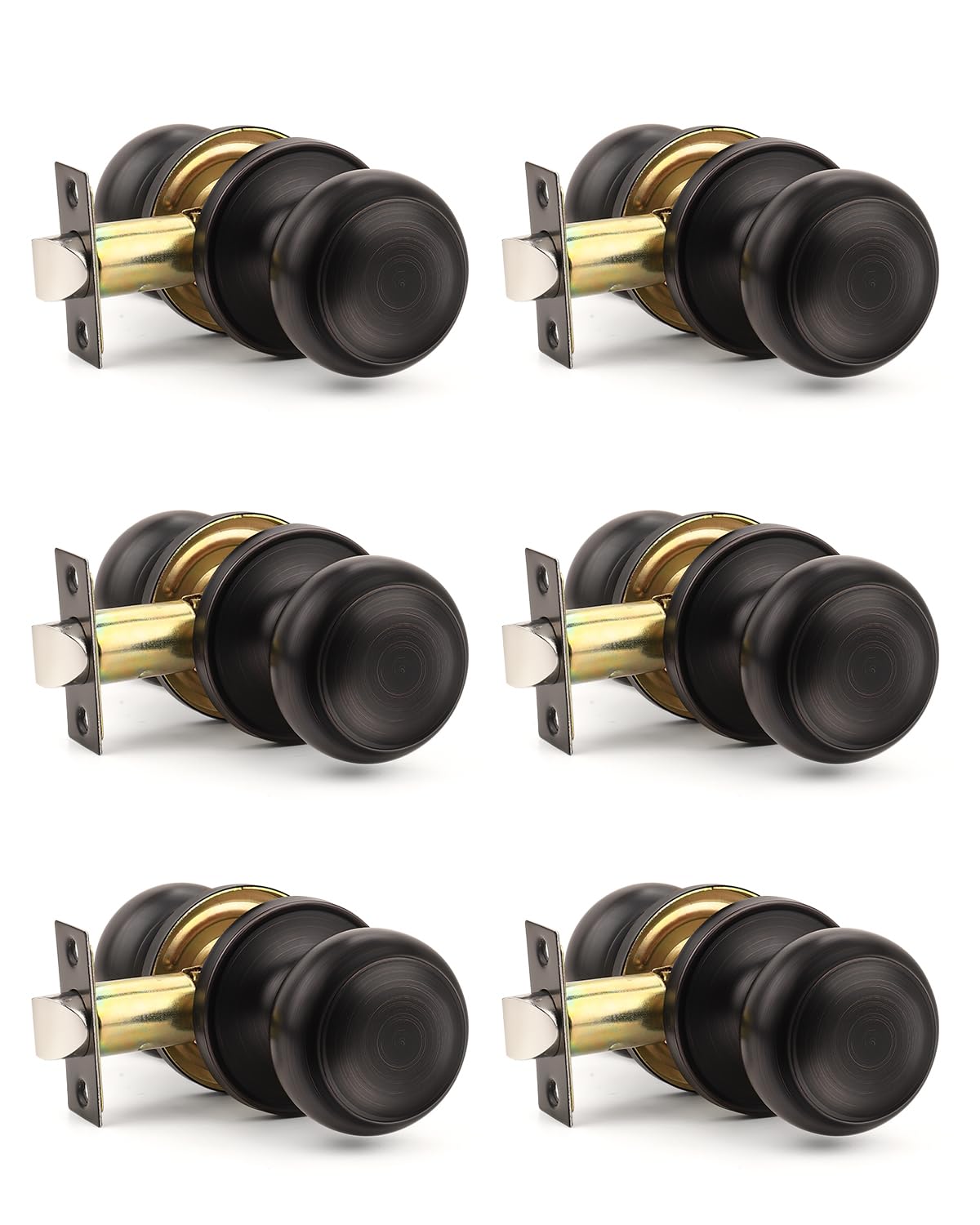 Matte Black Door Knobs - Keyless Privacy Locks -27