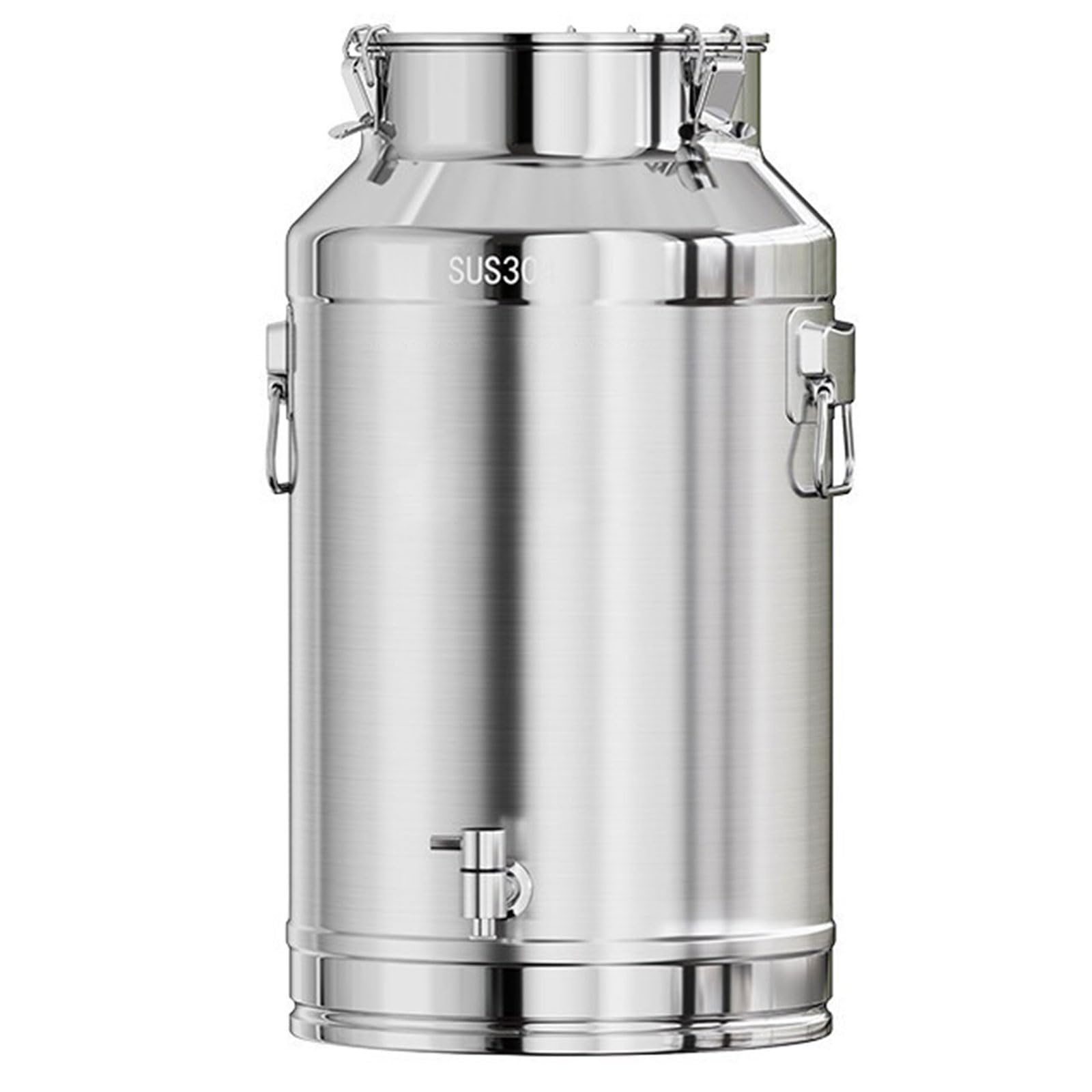 AYCDL 304 Stainless Steel Milk Can with Faucet, Pail Bucket and Sealed Lid, Heavy Duty,7.4Gal/28L