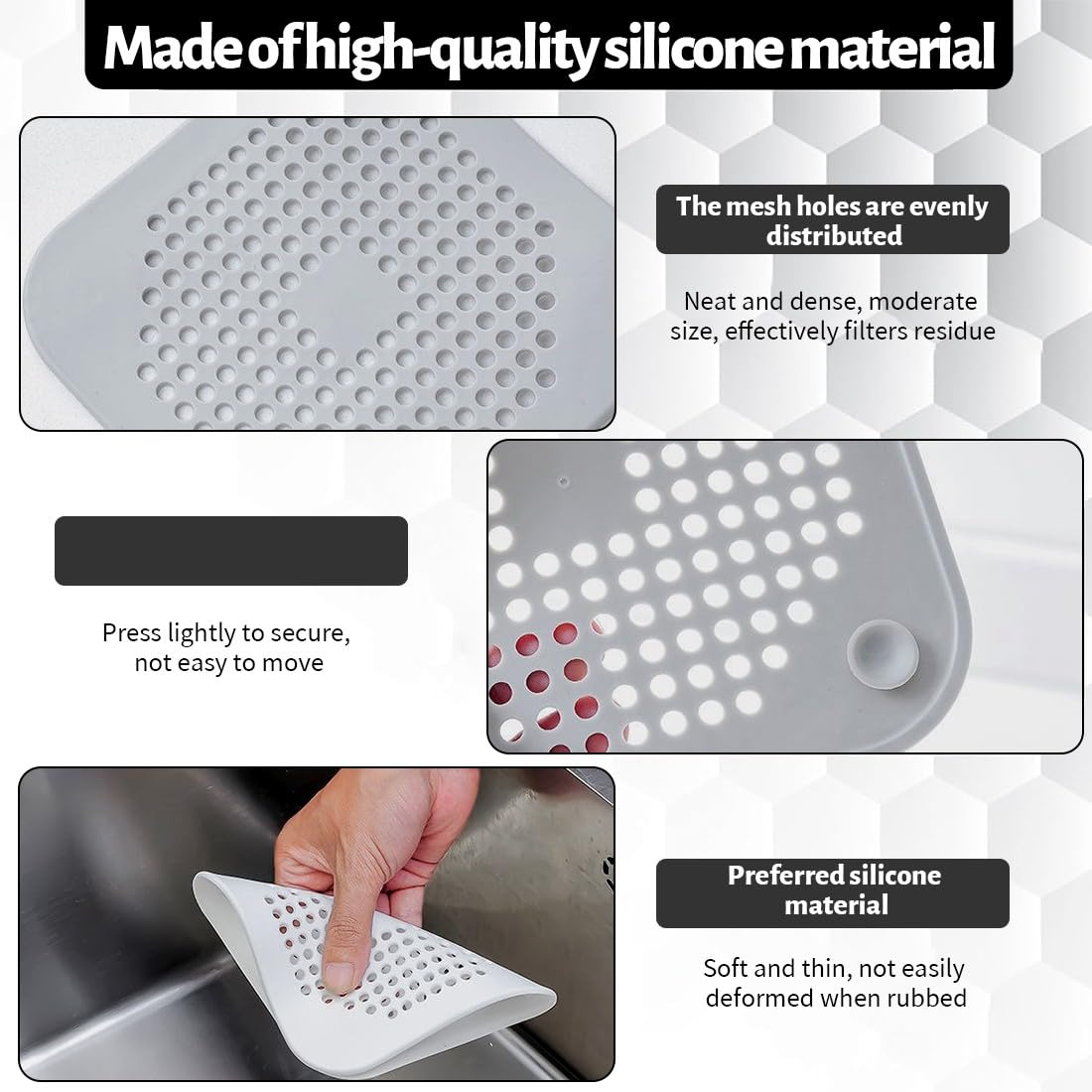 6 Pcs Tapa Desagüe Ducha De Silicona, Tapa Desague Terraza, Tapa Desagüe Antiolores, Tapon Ducha Olores, Cucarachas Desagües, Filtro Desague Ducha para Bloquear Cucarachas Desagües Et Olor