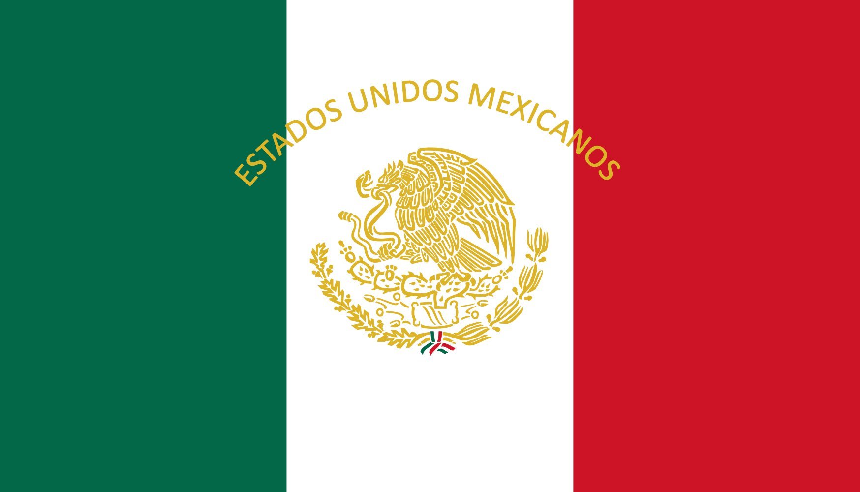 Drapeau XL Mexican Presidential Standard format paysage pour remplacer un pavillon usé