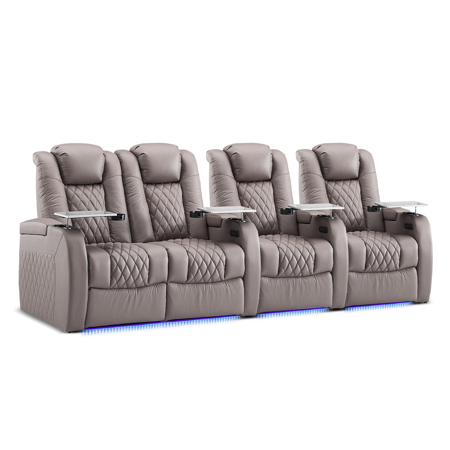 Weilianda Home Theater Seating, Top Grain Leather Movie Theater Chair