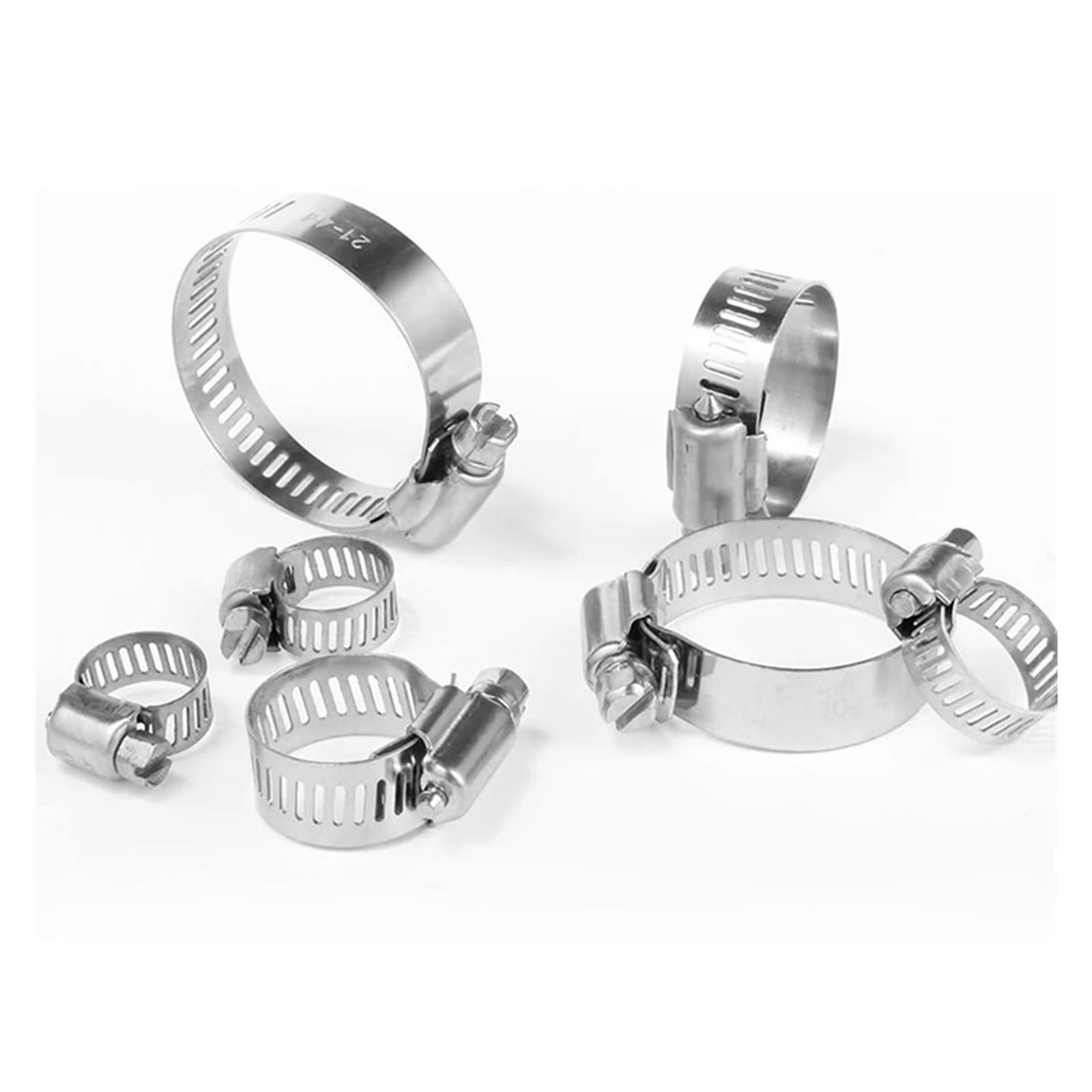 SAHUL Lot de 5 colliers de serrage en acier inoxydable – Mini colliers de serrage pour tuyau d'air et d'eau (19–29 mm)