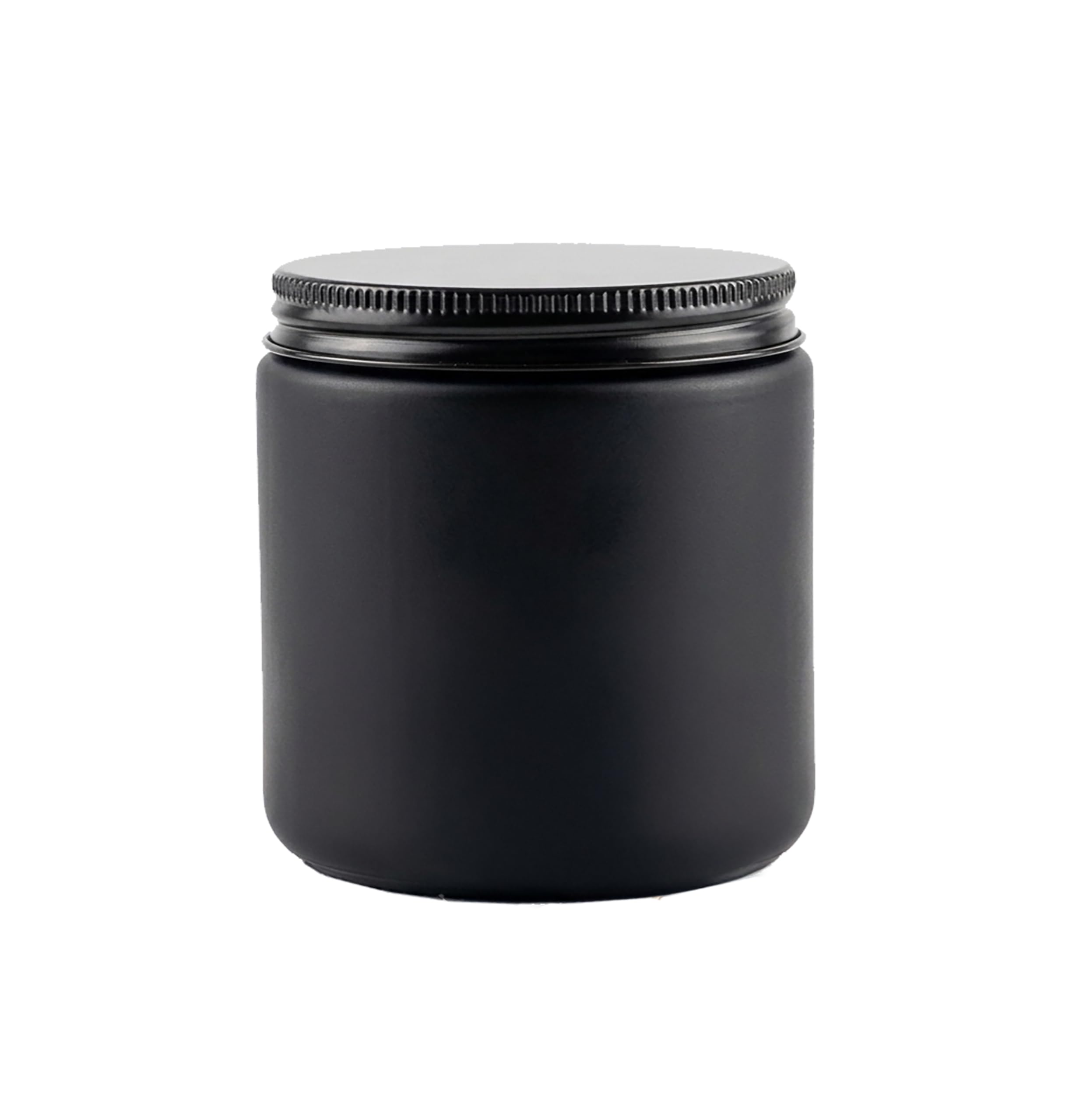 Frosted Glass Jar with Screw Lid | Matte Finish | for Candles and Storage - 250ml (Black)-image-14