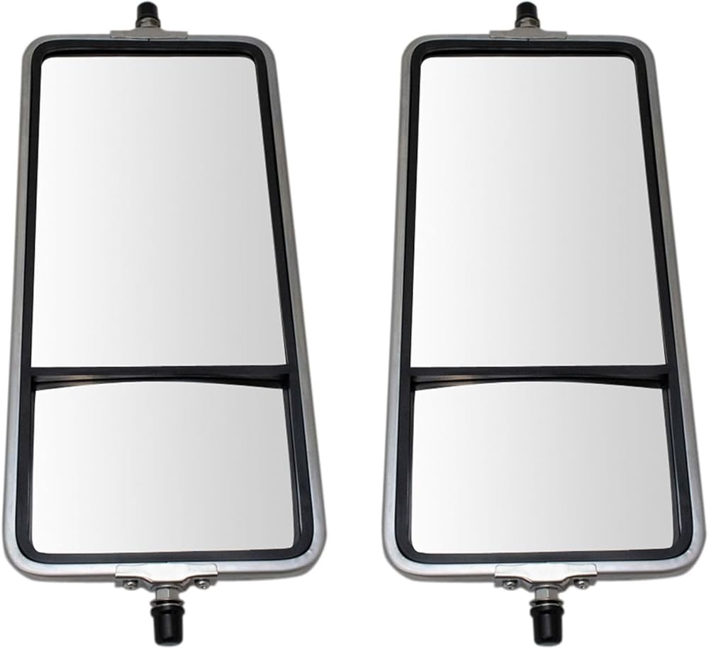 TRQ West Coast Mirror Manual 16 x 7 Inch Stainless Steel Bubble