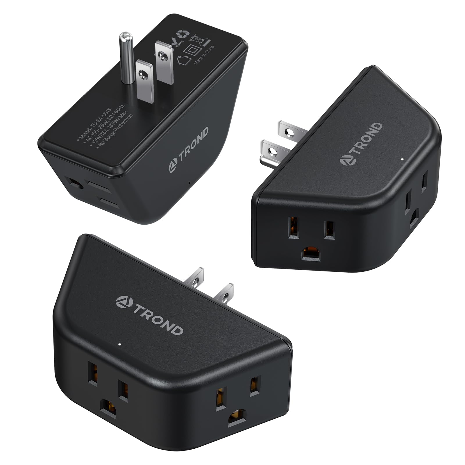 TROND 2-Pack Outlet Extender - Multi Plug Adapter -28 TROND 2-Pack Outlet Extender - Multi Plug Adapter -28