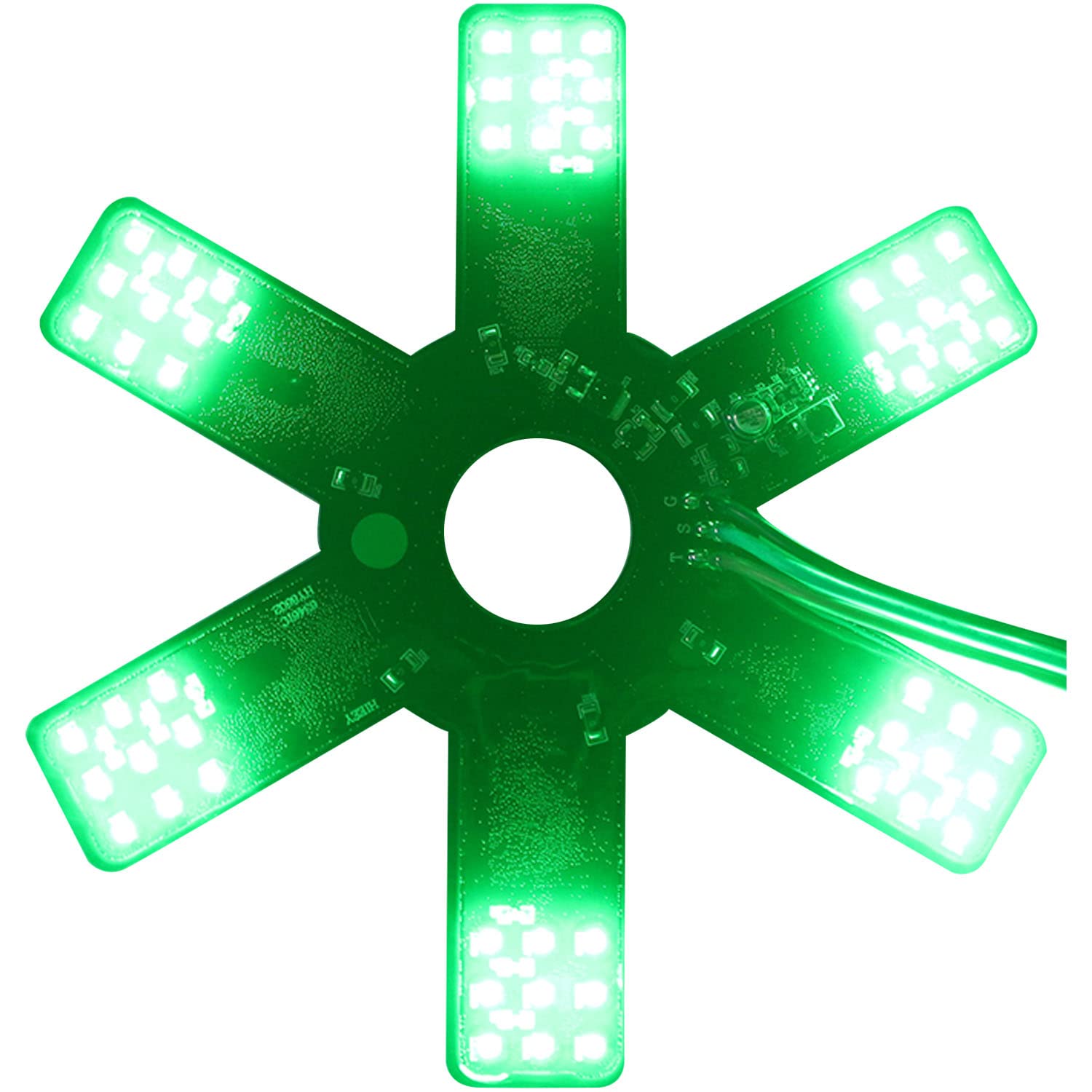 Air Cleaner LED Light 7.8" Dual Function 54 LEDs Truck Decorative Hex Style Air filter Lamp for Peterbilt, Kenworth, Trailers, RVs', Campers Support IP67 12-30V Sold Individually(Green)
