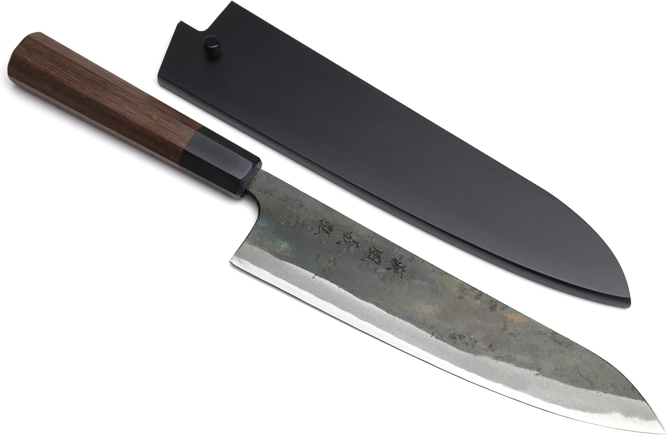 Yoshihiro Mizuyaki Blue High Carbon Steel Black Forged Gyuto Japanese Chef Knife