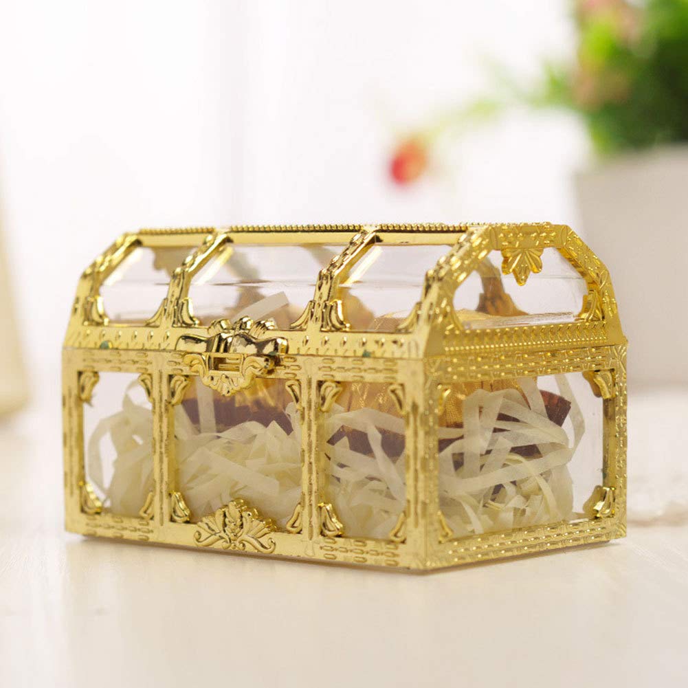Hotaden Transparent Organizer Trinket Storage Mini Home Case Chest Collectibles Desktop Candy Makeup Pirate Box