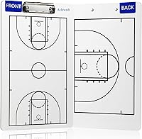 Achiwish Basketball Coaching Clipboard - Premium Dry Erase Dual-Sided Whiteboard, Lightweight Durable Tactical Board for Coaches