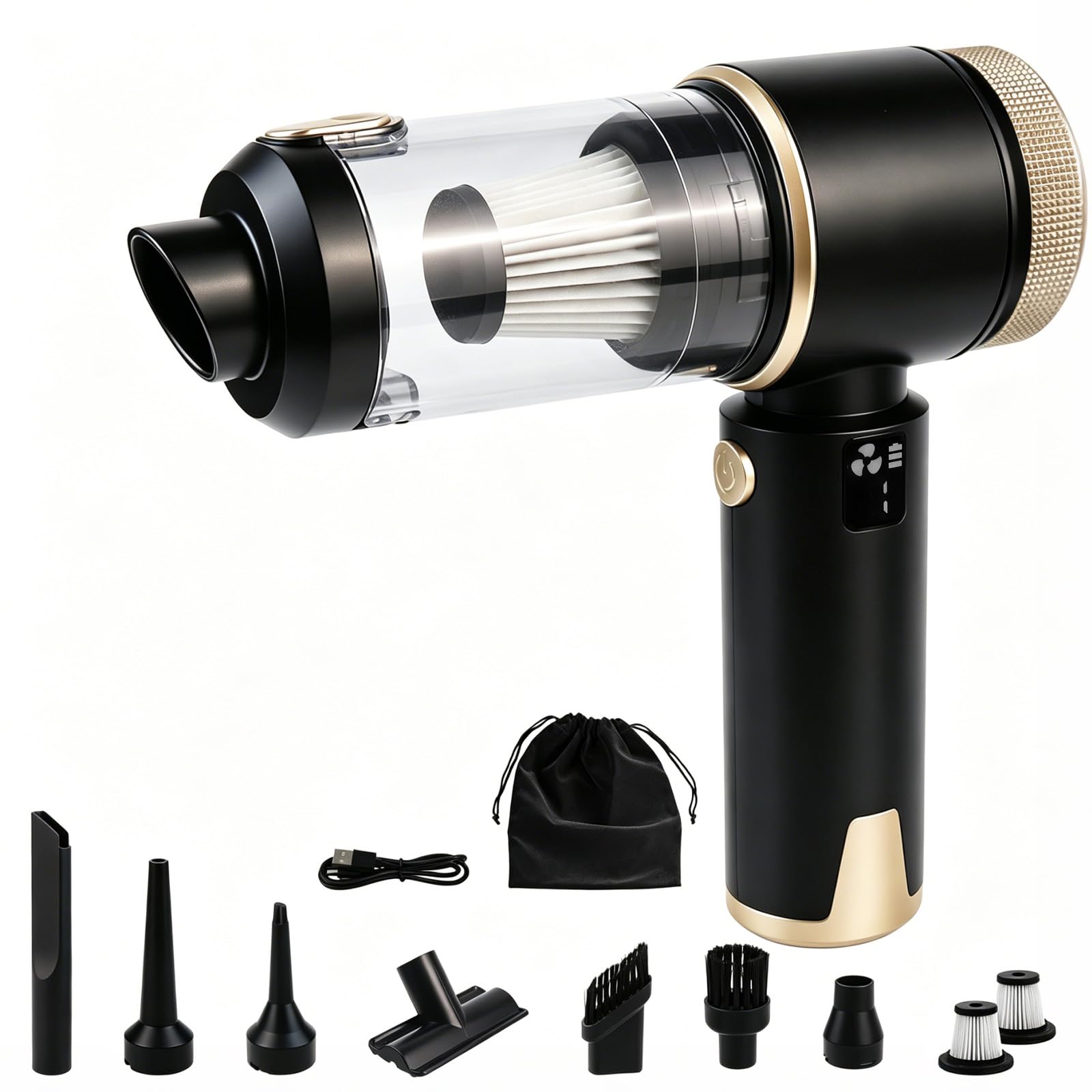 LIIGOU Cordless Handheld Vacuum Cleaner, 4-in-1 Mini Car Vacuum Cleaner