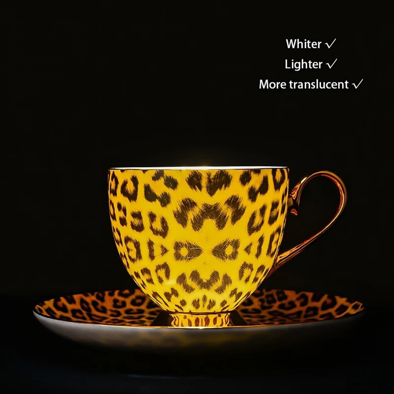 Leopard Print Kaffee Set Luxus Porzellan Tee Set Topf Tasse Keramik Becher Zucker Schüssel Creamer Teekanne Drink Coffeeware