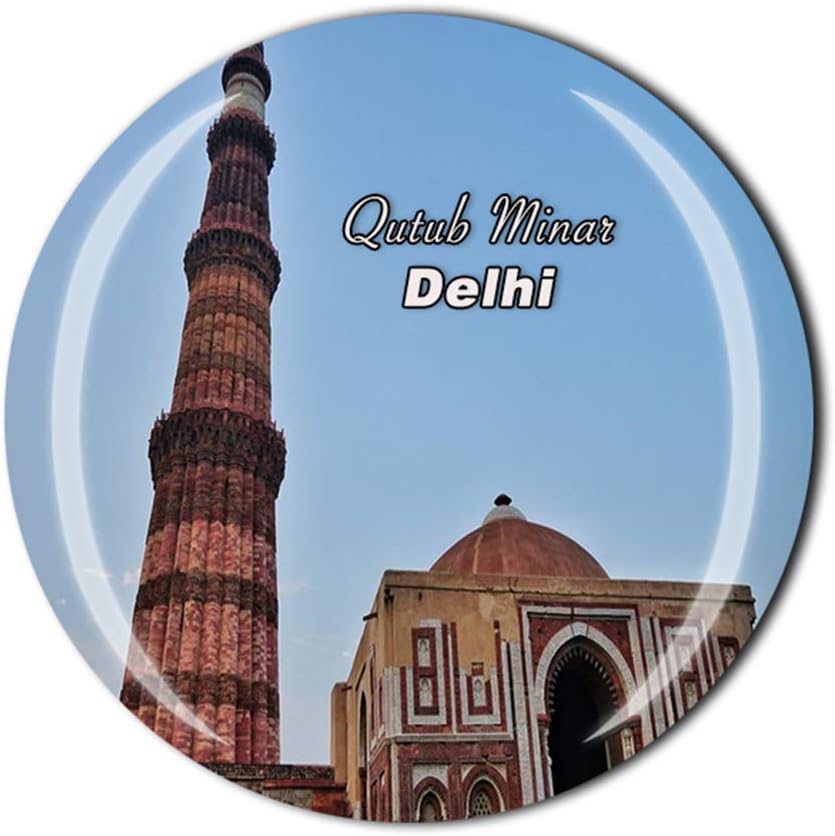 MUYU Magnet Qutub Minar Delhi India Fridge Travel Souvenir Gift Home Kitchen Decoration ic Sticker Crystal Refrigerator Collection