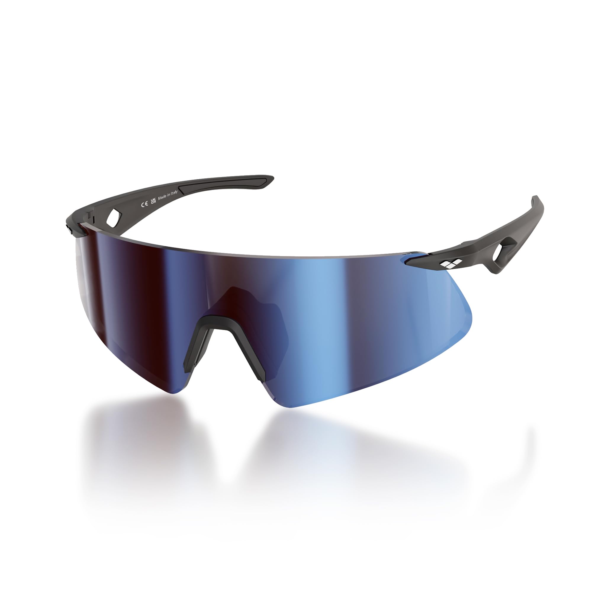 ARENA SAETTA Occhiali da Sole Sportivi, Montatura Flessibile e Leggera, Antiurto e Protezione UV, Antiriflesso Idrofobico e Antistatico, Classe Ottica 3, Nasello Regolabile