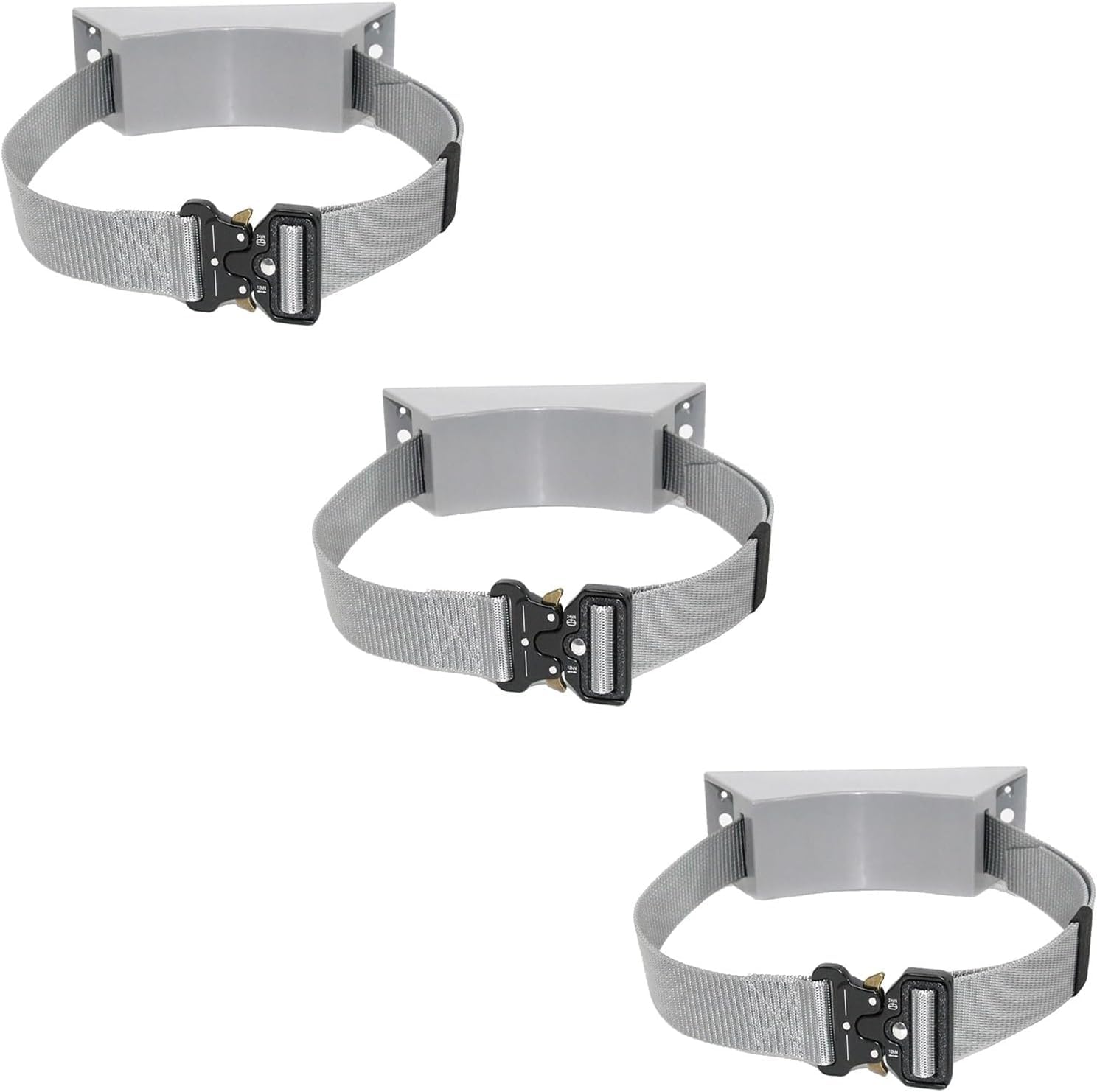 Support bouteilles oxygène acétylène gris 3 pièces avec vis et sangles de stockage