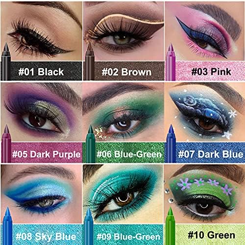 15PCS Colorful Eyeliner Pen Set, Eye Shadow Pencil,