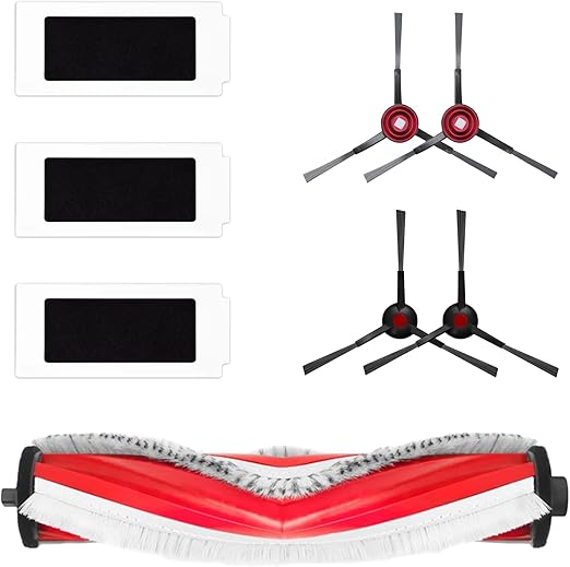 Yeedi Accessories Buddy Kit Compatible with C12 PRO PLUS/C12 PLUS/C12 Robot Vacuum Cleaner, Include ZeroTangle 1.0 Main Brush (1pc), Side Brush (4pcs), Filters (3pcs)