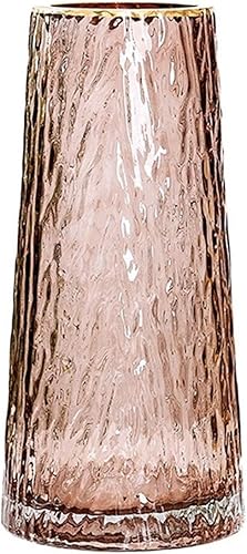 YyuX-qff - Jarrón de cristal transparente, diseño de ondas de agua, flores artificiales, jarrón hidropónico, jarrón de mesa para boda, dormitorio,