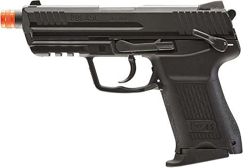 HK Heckler & Koch HK45 GBB - Pistola BB de 0.236 in, pistola de aire comprimido, negro, HK45 Compact GBB
