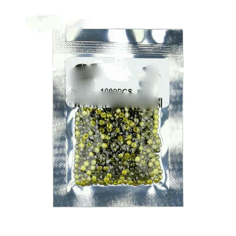 Lote de 1000 piedras de circonita cúbica sintéticas de, de 0,8 a 3,0 m, de calidad 5A, para joyería (1000 unidades), color B, amarillo, rosa y negro, 2,0 mm.