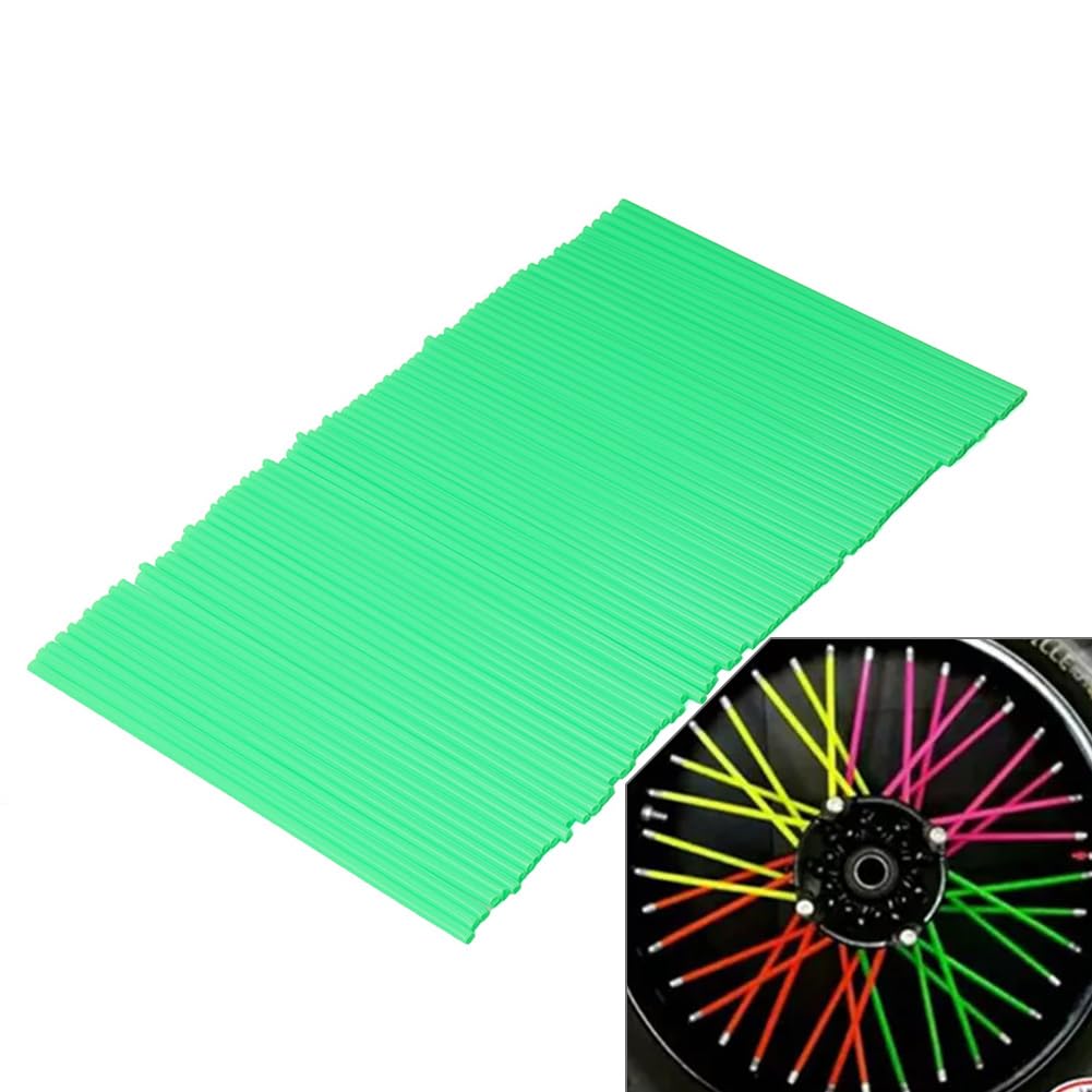 GZYF Wheel Spoke Wraps Spoke Wrap Spoke Skins Covers 1 Pack For 3.5~5mm spoked Green