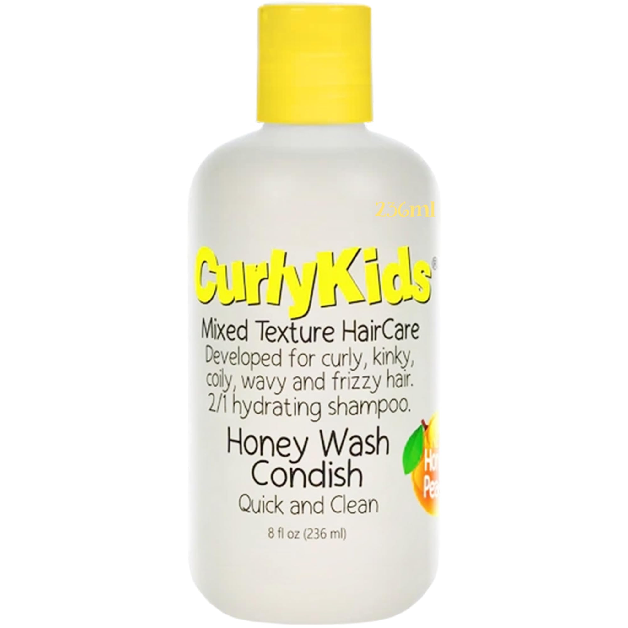 CurlyKids Honey Wash Condish 2-in-1 Shampoo & Conditioner, 8oz