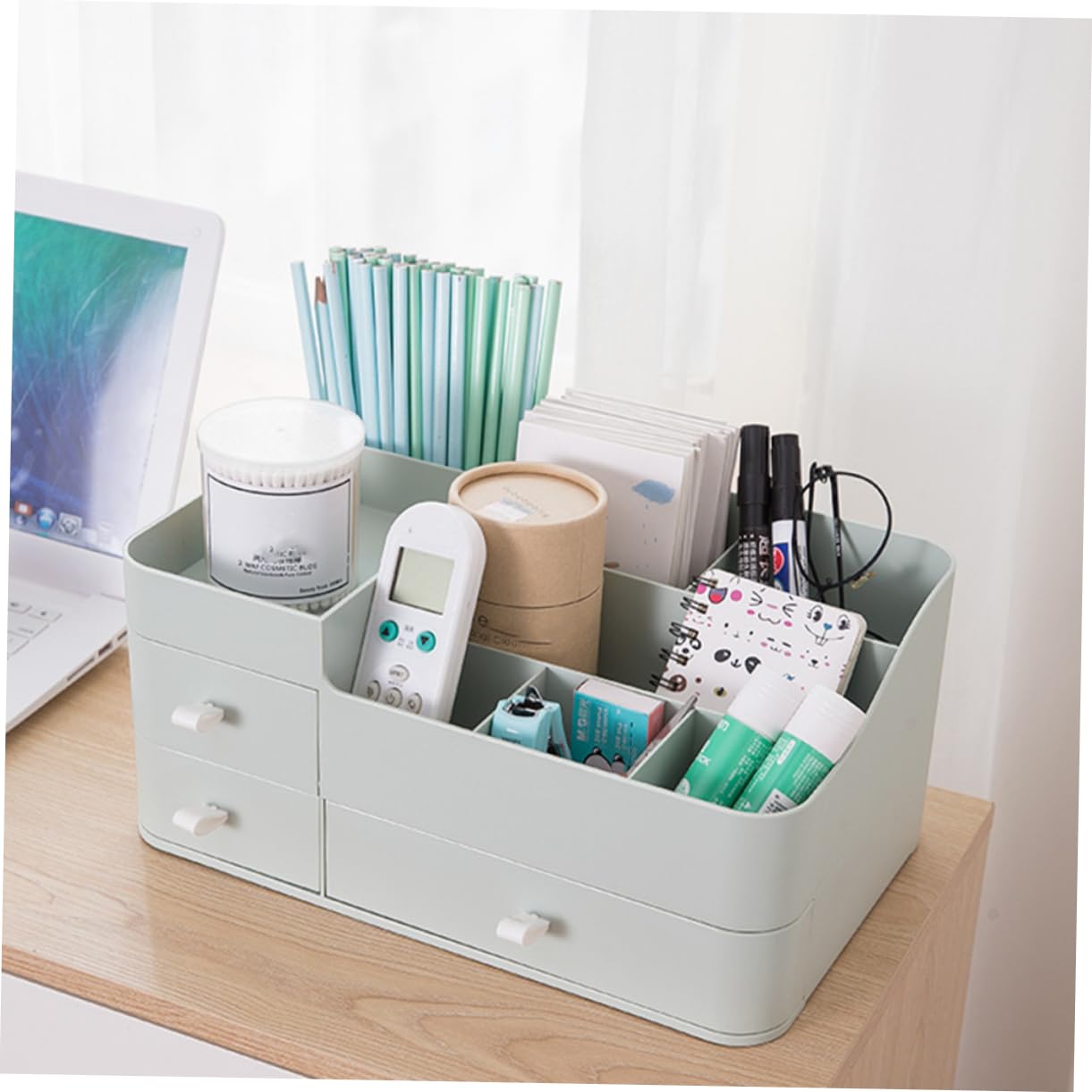 Alipis 1 Boîte Pinceaux Maquillages Rangement Plastique Boite De Rangement Plastique Boite Rangement Plastique Porte-Maquillage Stand De Maquillage Cosmétique Blanche