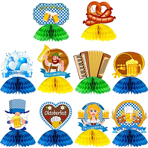 10 Pcs Oktoberfest Party Decorations Honeycomb...