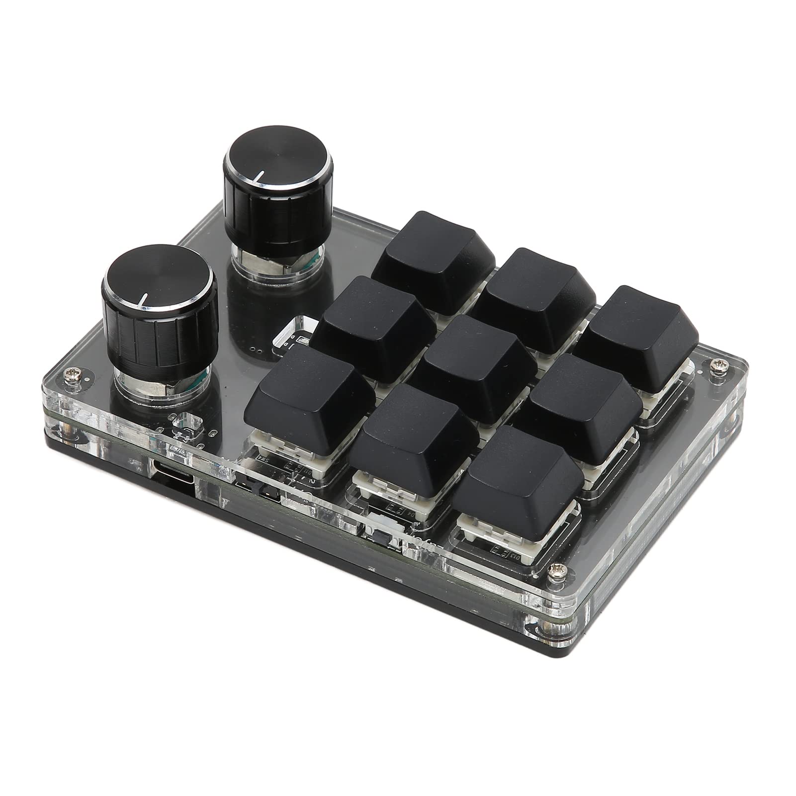 Tastiera da Gioco Meccanica, Connessione Doppia modalità, Piccola Tastiera da Gioco OSU Portatile a 2 Manopole, Ampie Applicazioni per Ufficio per la Musica