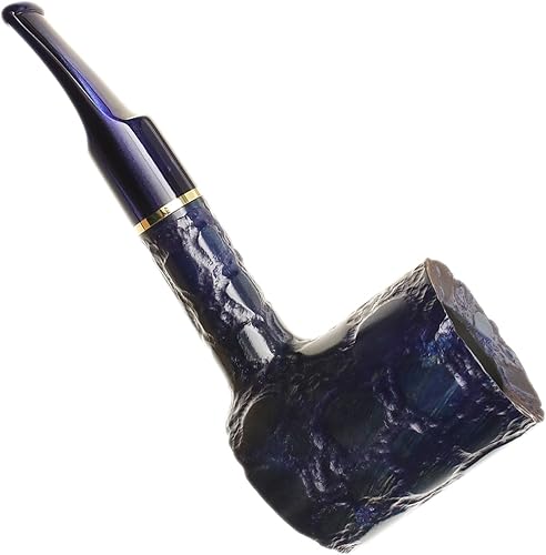 Miniatura 7 de Alligator Savinelli - Pipa de tabaco hecha a mano azul hecha a mano de Italia, pipa de brezo de tabaco para filtros de tubería de 0.236 pulgadas,