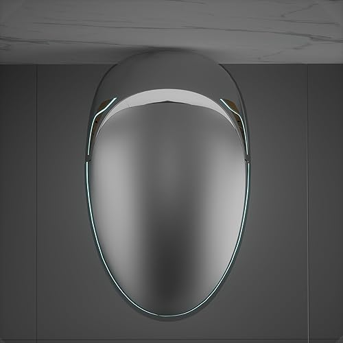 Miniatura 2 de WinZo Inodoro inteligente moderno en forma de huevo con bidé integrado, descarga automáticaapertura automática, pantalla LED de luz nocturna,