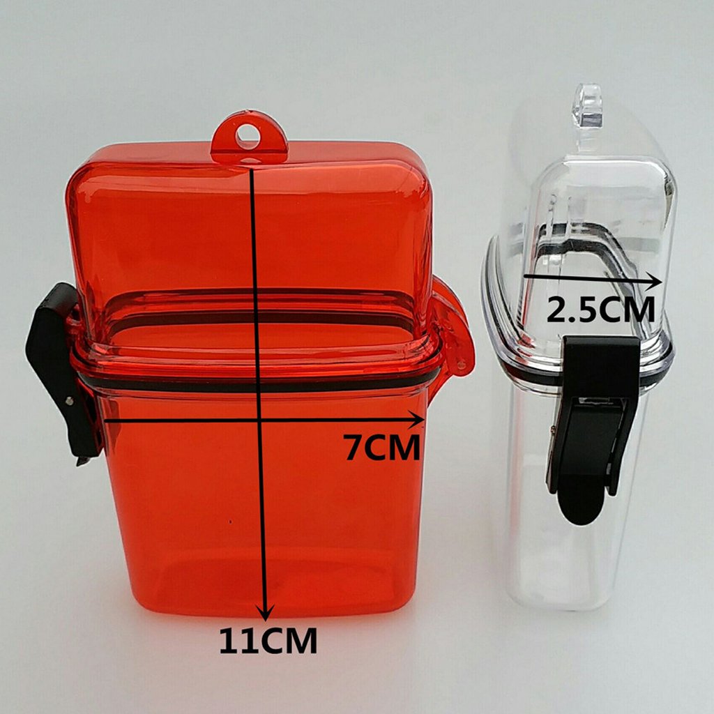 Homyl Premium Taucherei Tauchei Aufbewahrungsbox wasserdicht Dry-Box Trockenbox Transportbox Tragebox mit Befestigungsschnur Karabiner - Transparent
