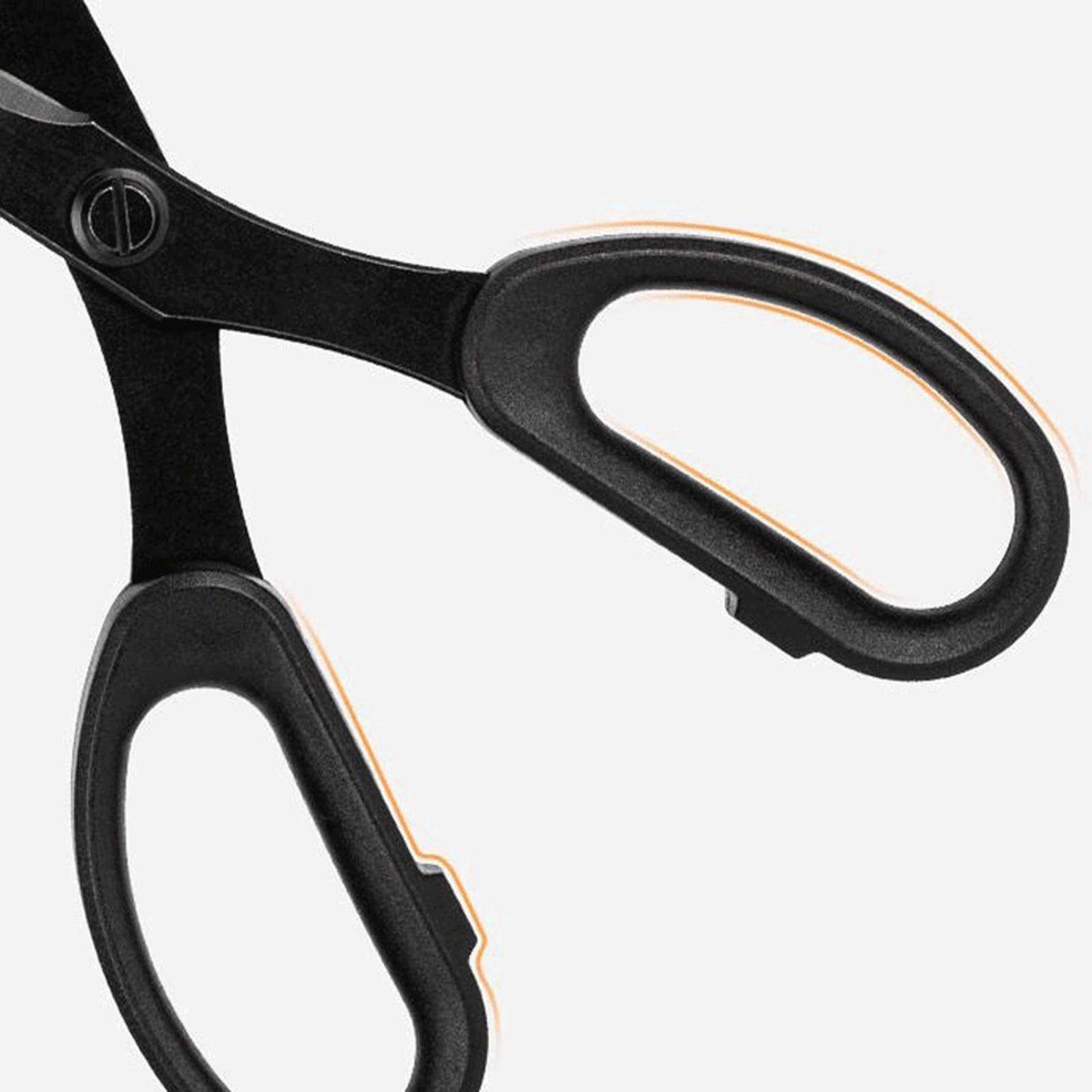 Forbici da ufficio, forbici artigianali, forbici da cucito e ricamo, design affilato in acciaio inossidabile, impugnatura ergonomica in gomma - Forbici da 17,5 cm