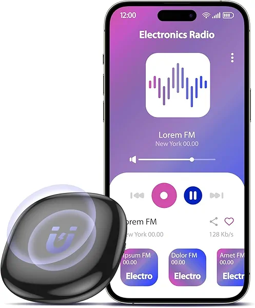 Mini Magnetic Voice Recorder & MP3 Player with 128GB, Portable Voice Activated Audio Recorder, Playback, USB Flash Memory Storage, OTG for Work, Lectures, Meetings
