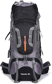 Zaino da sci da esterno da 80 litri, zaino da campeggio per escursionismo militare, attrezzatura da sci alpinismo, comodo impermeabile e multifunzione