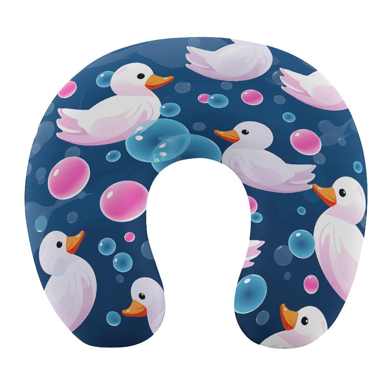 Adfgyerh Style Several Cartoon Ducks U-Shaped Pillow，Memory Foam Pillow Core，Cushion ，Provide Neck Support ，Travel Pillow，Suitable For Airplanes, Cars, Homes, And Offices.