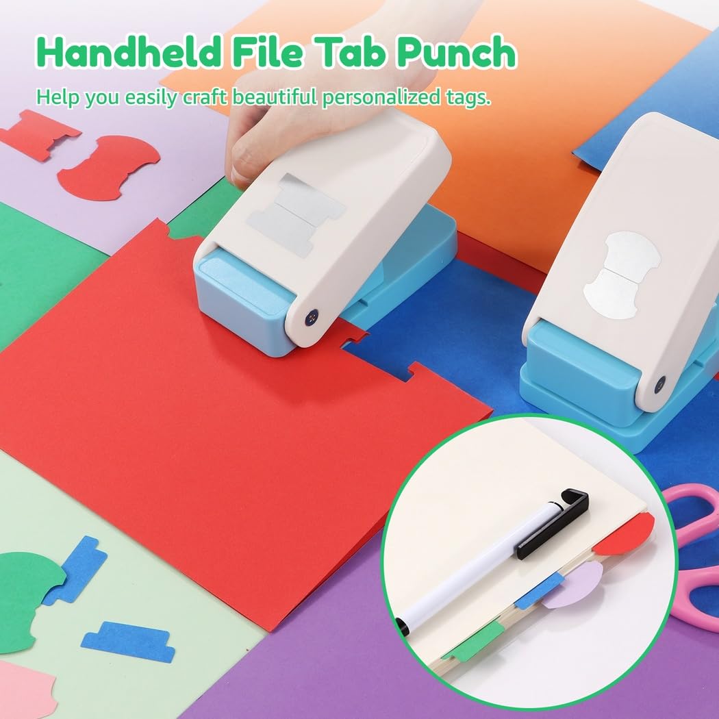 Puncher Etichette di carta palmari, 3,8 cm per realizzare biglietti per scrapbooking, punzonatura cartella, timbri, carta artigianale per artigianato, frese fai da te forme indice 2 2 pezzi, forme