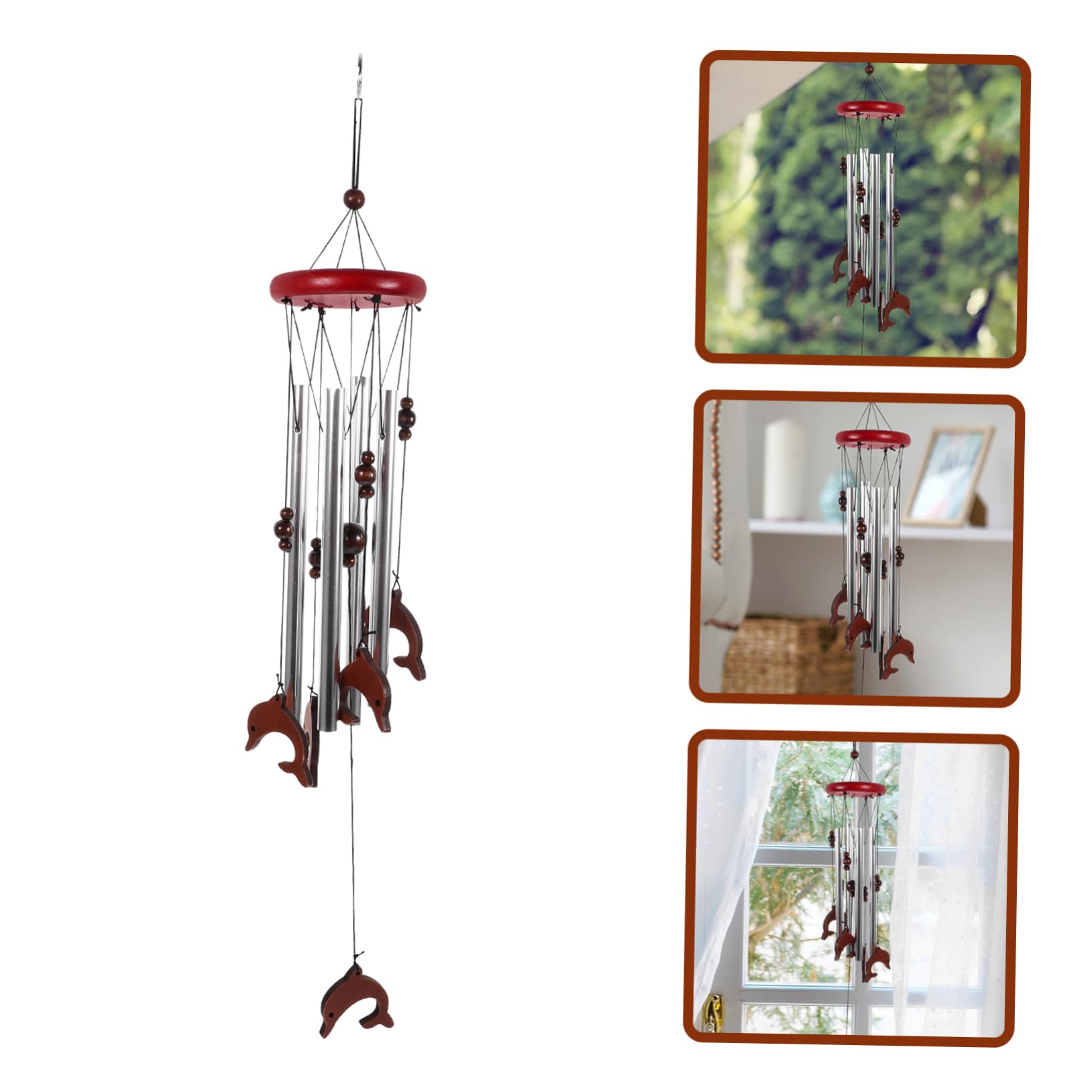 Toddmomy 5 Stück Aluminiumwindspiel Outdoor-Windspiel Dekoration Windspiele Hängenden Windspiel Windgitter Für Garten Windglocke Ornament Outdoor-glockenanhänger Dekorative Windspiele Holz
