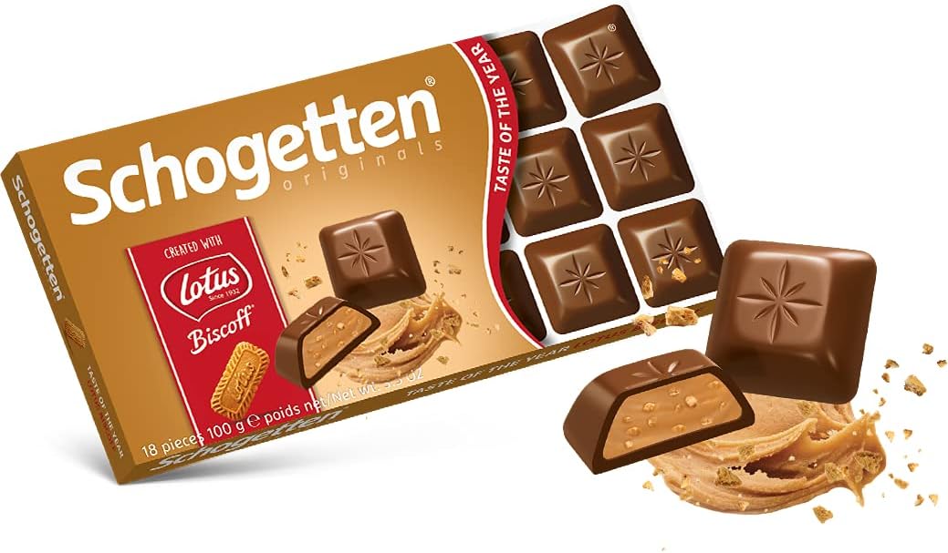 Schogetten Lotus Biscoff Milk Chocolate 100 g / 3.5 oz (3-Pack)