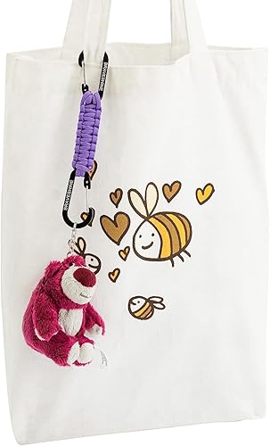 Miniatura 4 de BRAVESHINE Mosquetón de llavero con clip de paracord, gancho de anillo en D para lanyard, colgador para cochecito, llavero para botella de agua,