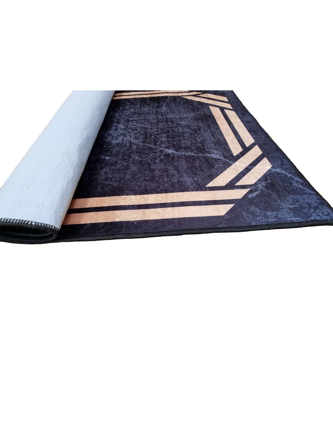Mani Textile TPS_Rebelle_Noir_120 Tapis, Polyester, 120 x 180