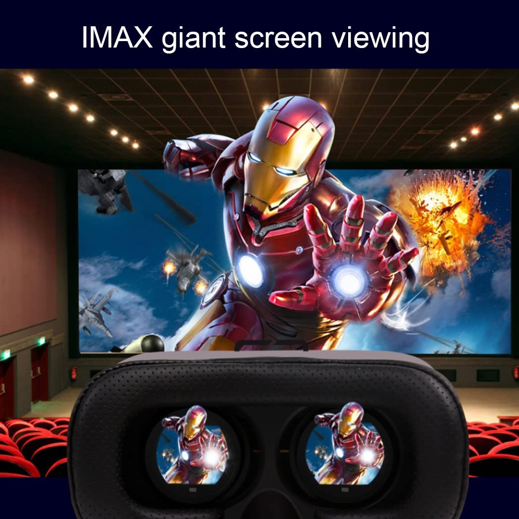 Gafas de Realidad Virtual, 3D VR Gafas con Controlador Bluetooth para Juegos Visión Panorámico VR Glasses para iPhone 13 Pro Max/13 Pro/13/12/11, para Samsung Galaxy S21, Huawei, Xiaomi