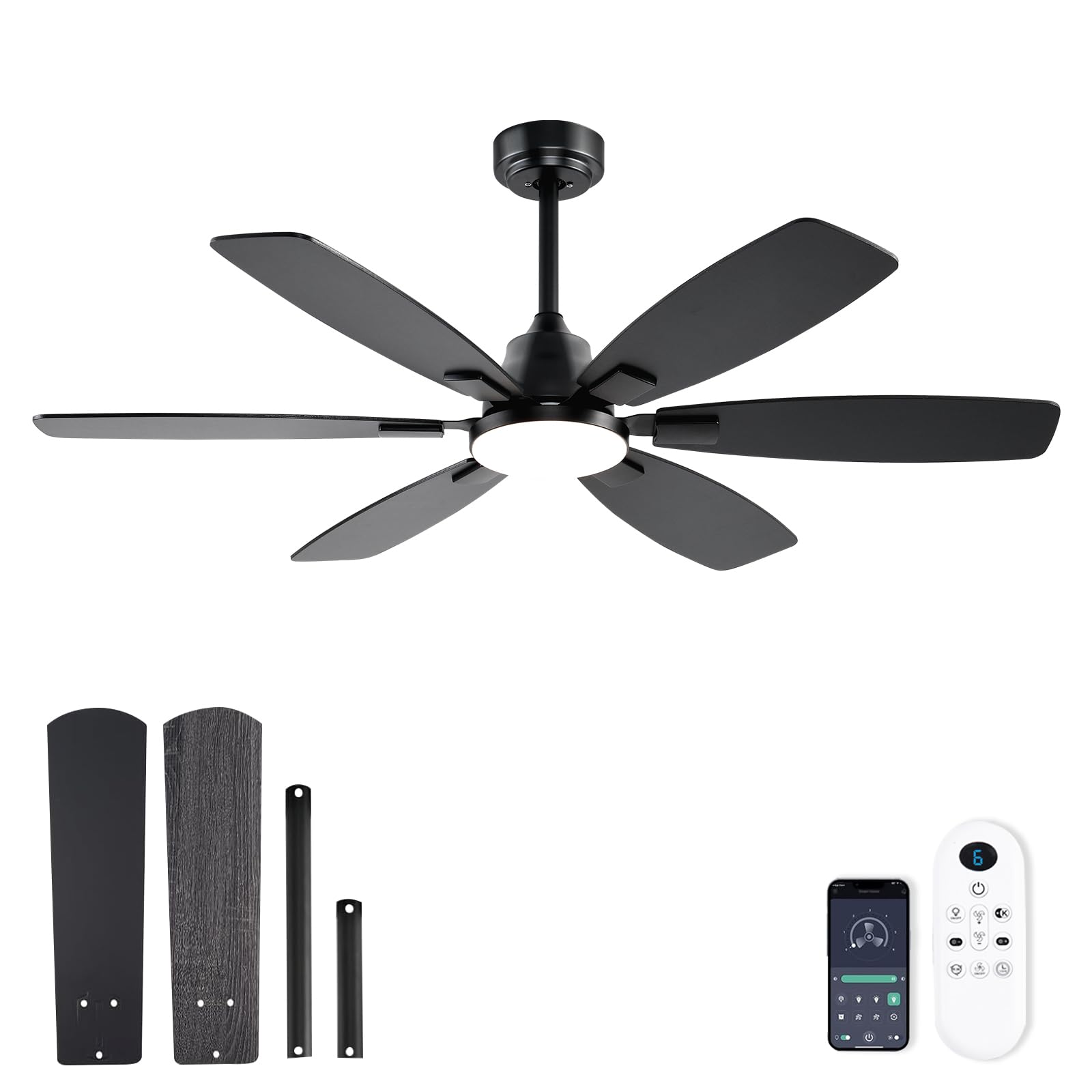 AyAyA★N Amazon.com: Ayaoty Ceiling Fans with Lights, 52 Inch Ceiling
