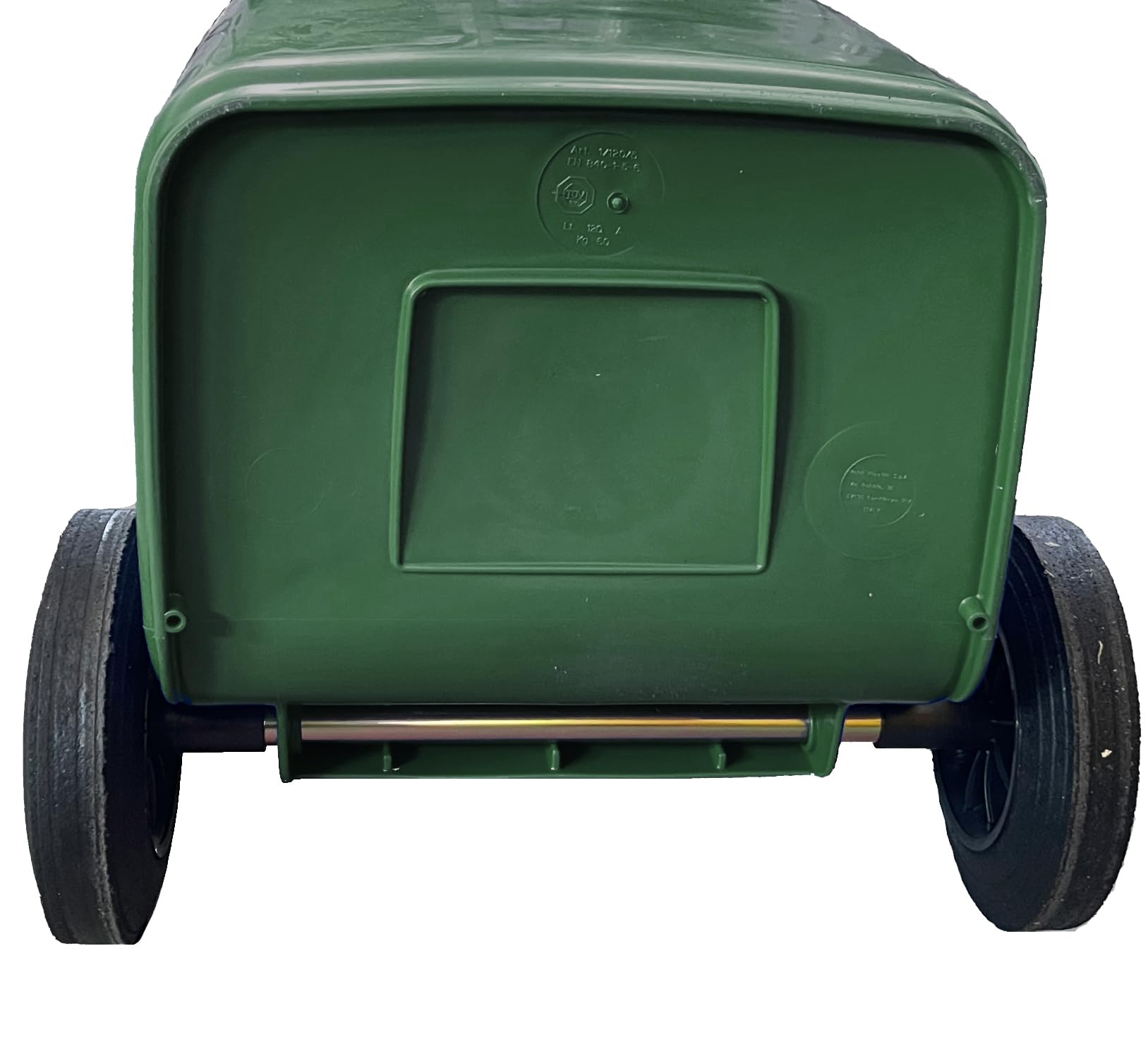Mobil Plastic - Bidone Raccolta Differenziata 120 Litri con Coperchio e Ruote per Esterni | Colore Verde Scuro | Plastica Resistente | Certificato UNI EN 840