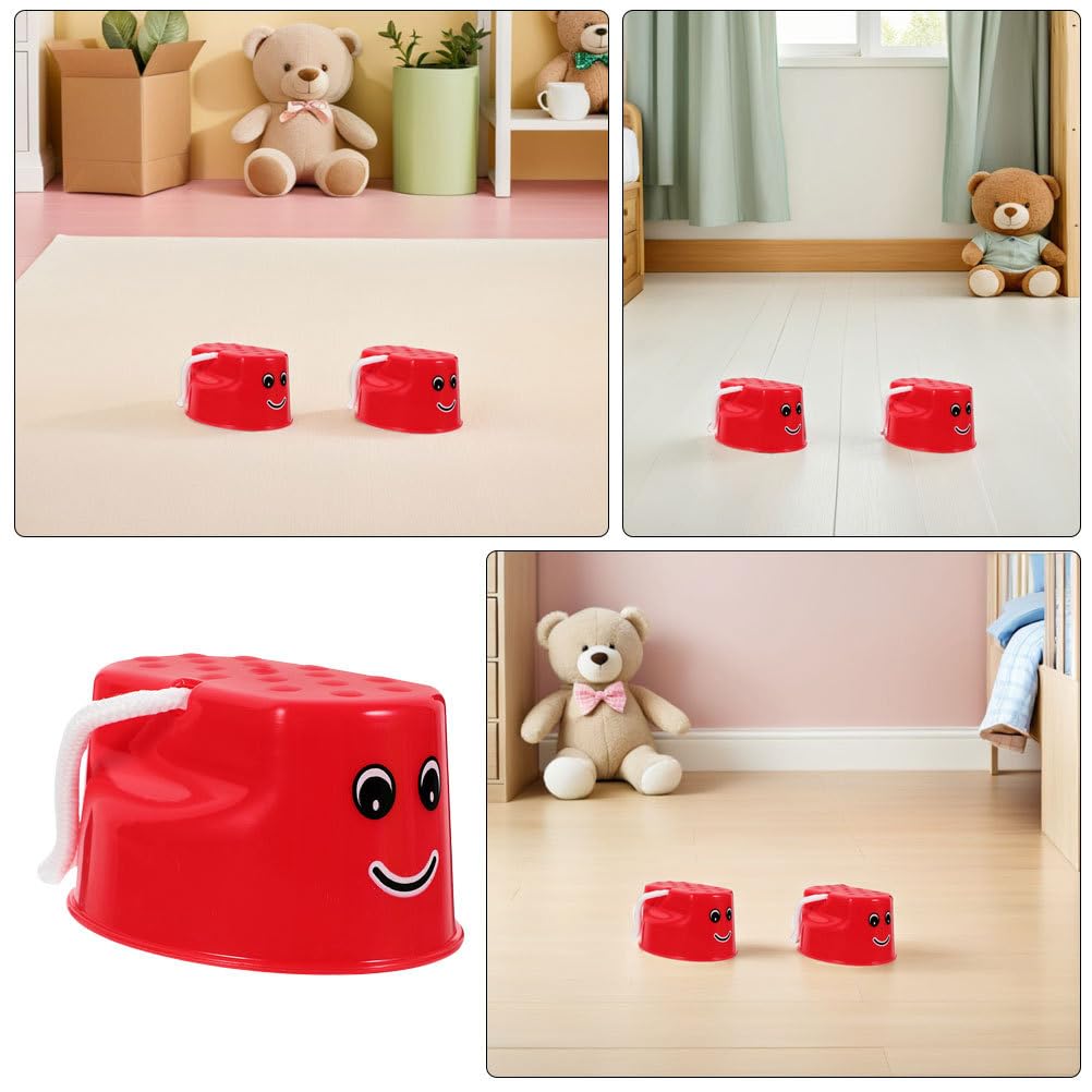 Toyvian 8 Cubos para Caminar: zancos para niños, Cubo de Equilibrio, zancos, Juguete para Juegos de Preescolar, de obstáculos Interior y Exterior.