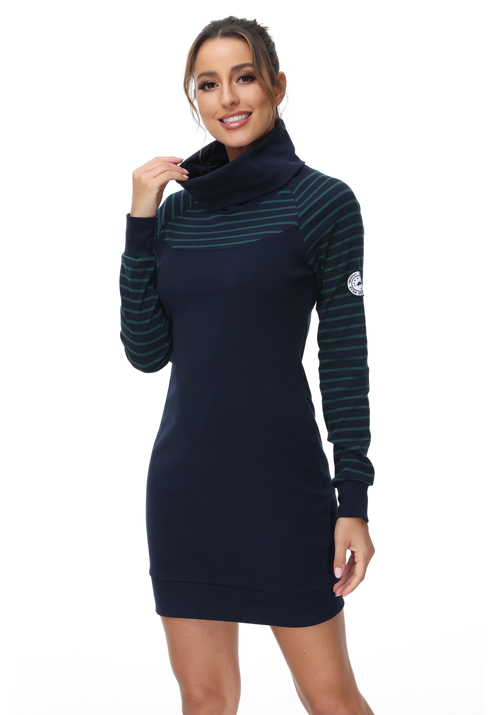 TrendiMax Robe Pull Femme Hiver Col Roulé Robe Longue Femme Manches Longues Hiver Robe Pull Femme Sexy Robe Chic