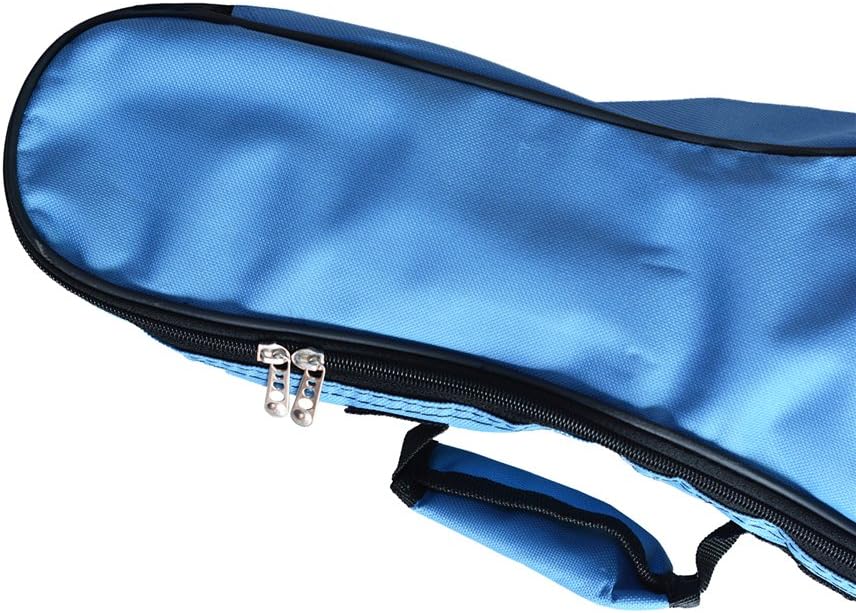ZEALUX® Colourful Adjustable Shoulder Strap 5MM Sponge Fill Ukulele Case Bag & Uke Case (21 in, Blue)