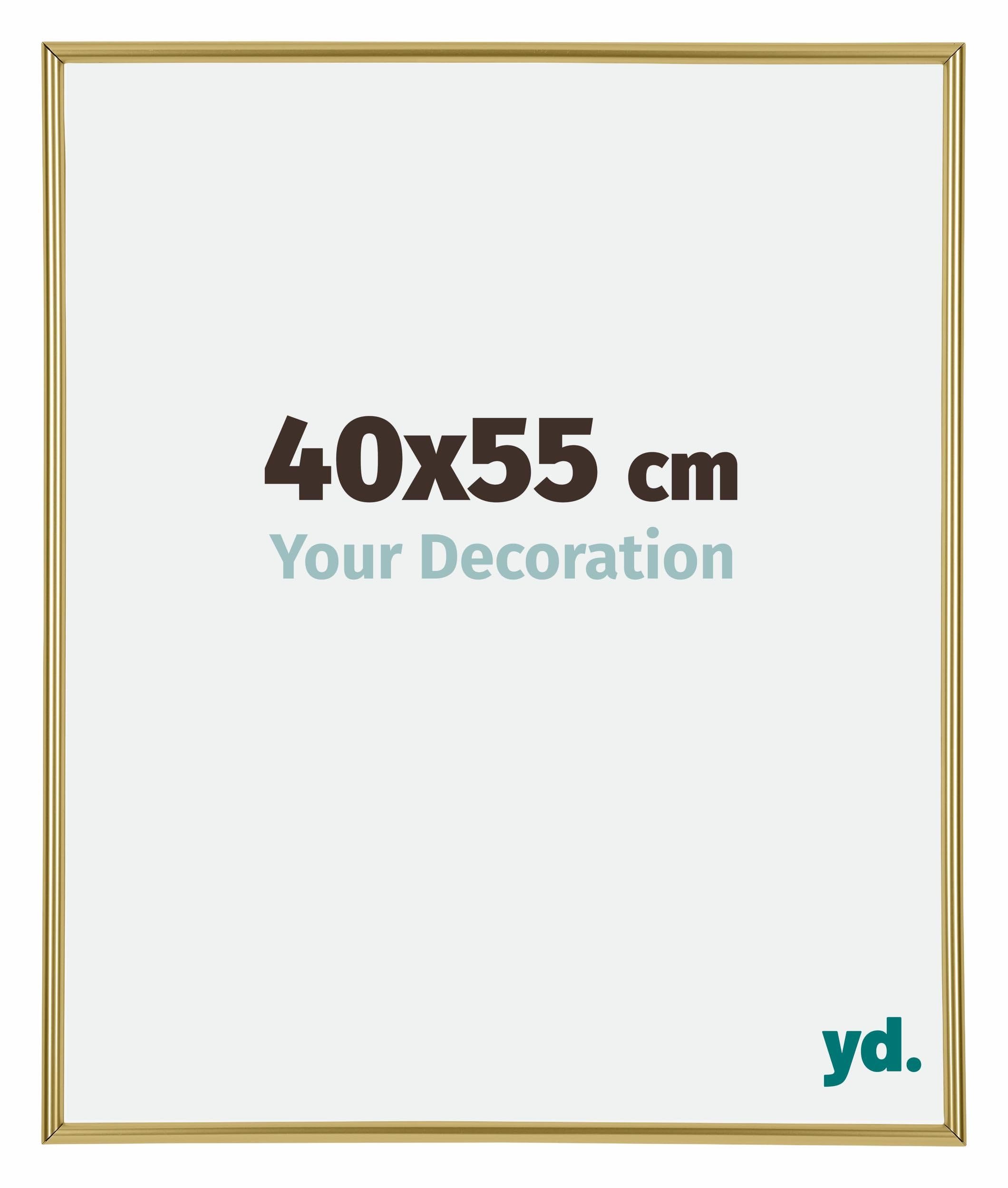 Your Decoration - Picture Frame 40x55 cm - Gold - Decorative Wall Frame in Plastic with Antireflection - Frame 40x55 - Annecy