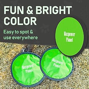 Maxpower Planet Dog Frisbee X2 Pack – Dog Frisbee Soft to Catch – Floating Frisbee for Dogs – Lightweight Flying Frisbee Dog Toy – Easy to Spot Disc Dog Frisbees Puppy Toys, Small to Large 10-inch